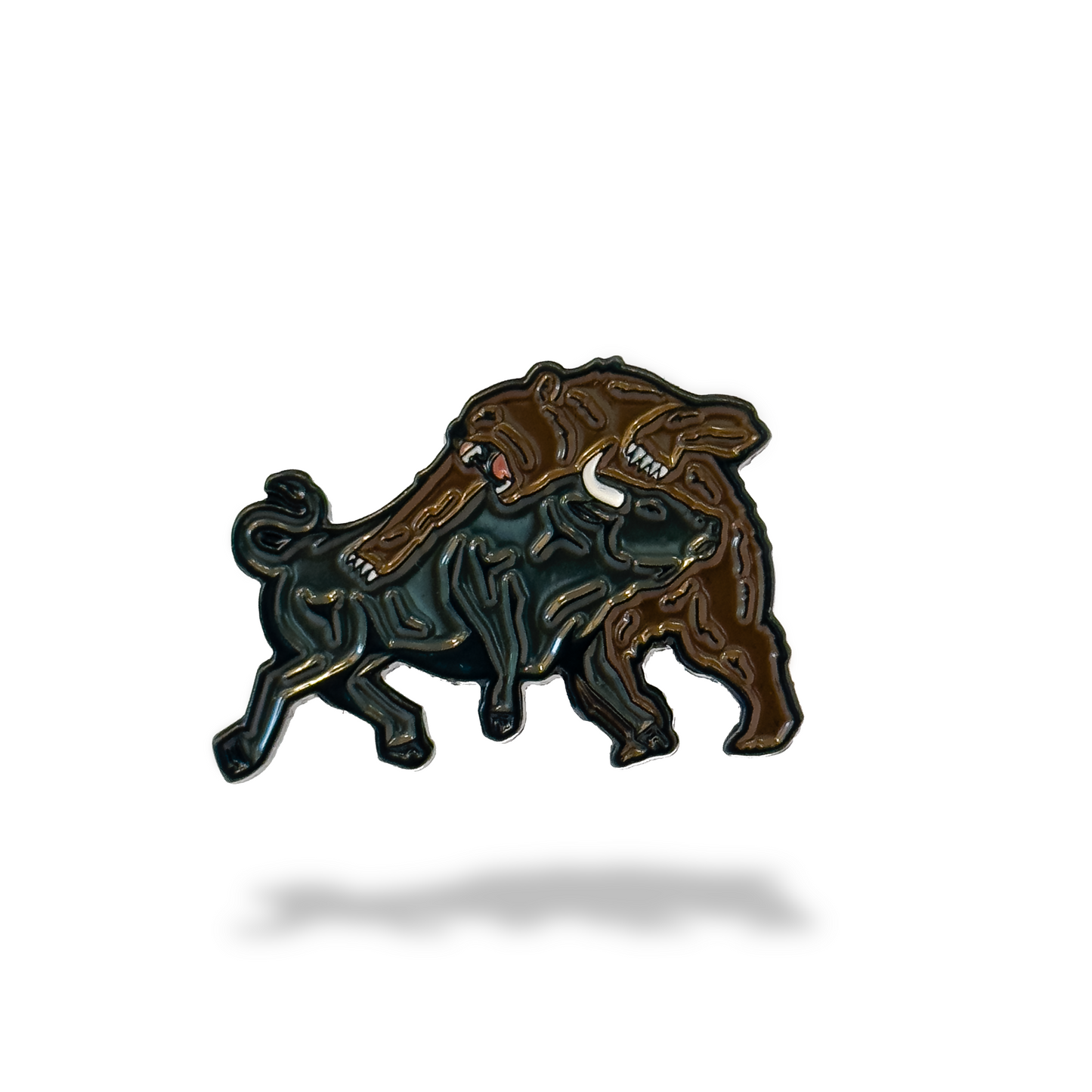 Alpha Putts Bull and Bear finance golf ball marker — premium enamel, Wall Street golf accessory