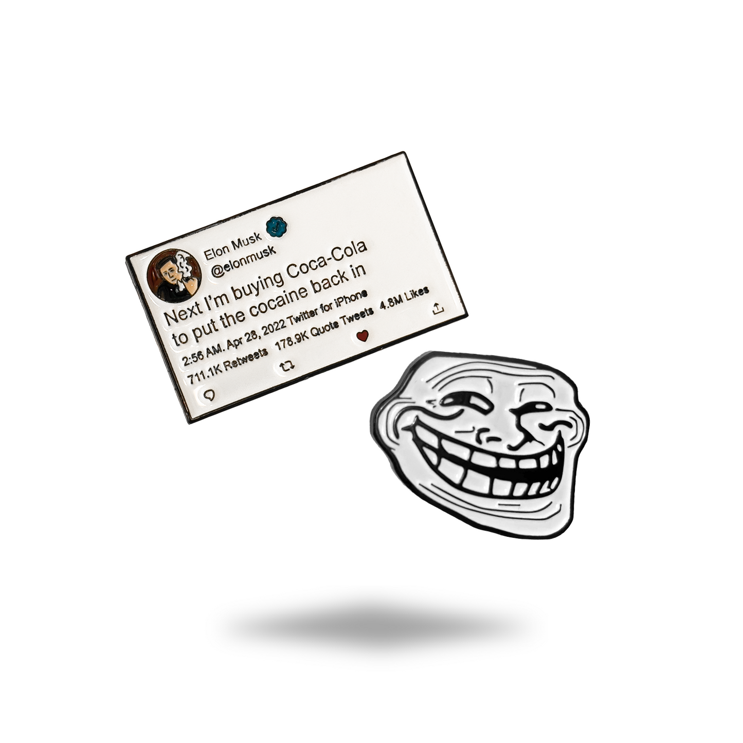 Alpha Putts Meme Bundle — Trollface and Musk Tweet golf ball markers set, novelty golf gift