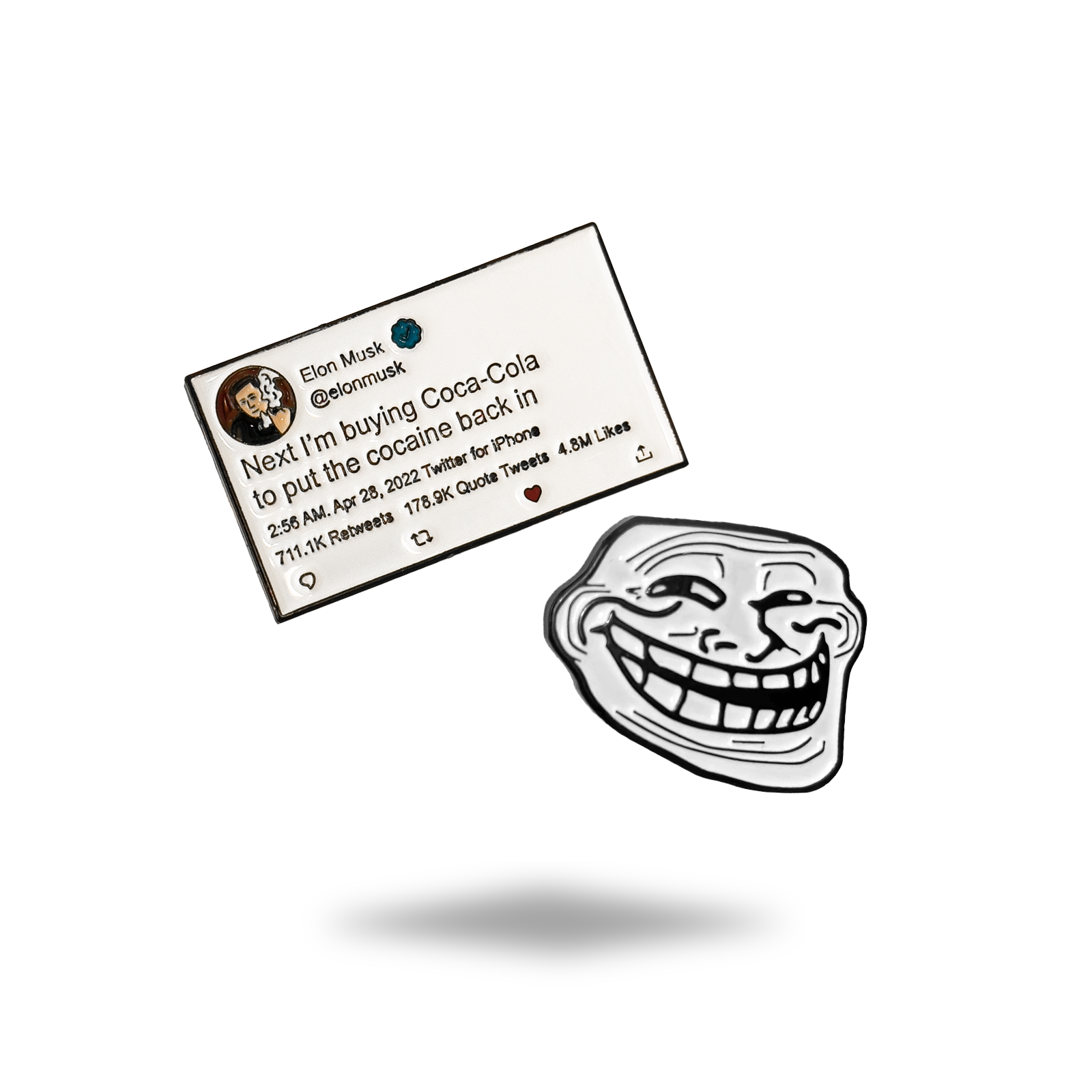 Alpha Putts Meme Bundle — Trollface and Musk Tweet golf ball markers set, novelty golf gift