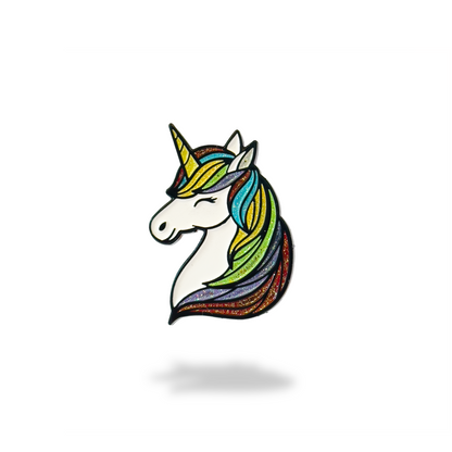 Alpha Putts Unicorn golf ball marker — premium enamel cast steel, fun golf gift for golfers